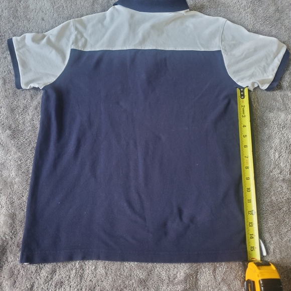 U.S. POLO ASSN. Short Sleeve Color-Block Pique Knit Shirt, Size M - Picture 7 of 8
